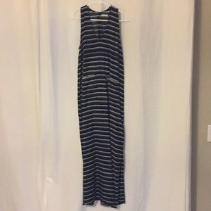 LILYA // Navy and white striped maxi. Worn once.